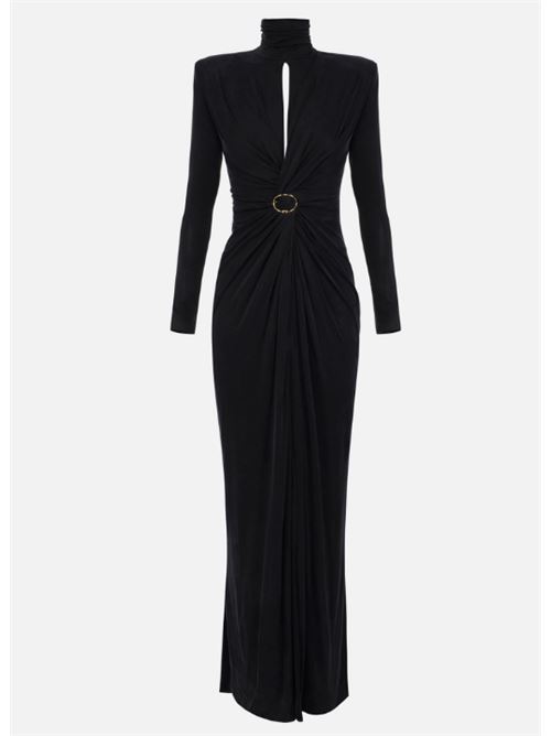 RED CARPET DRESS WITH DRAPES ELISABETTA FRANCHI | ABR0656E2110 Nero